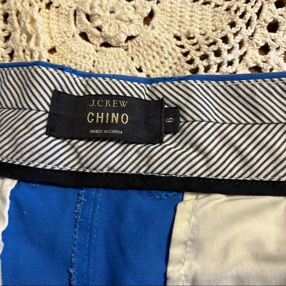 J. Crew Blue Chino Classic Tab Shorts Size 6 - Picture 3 of 4